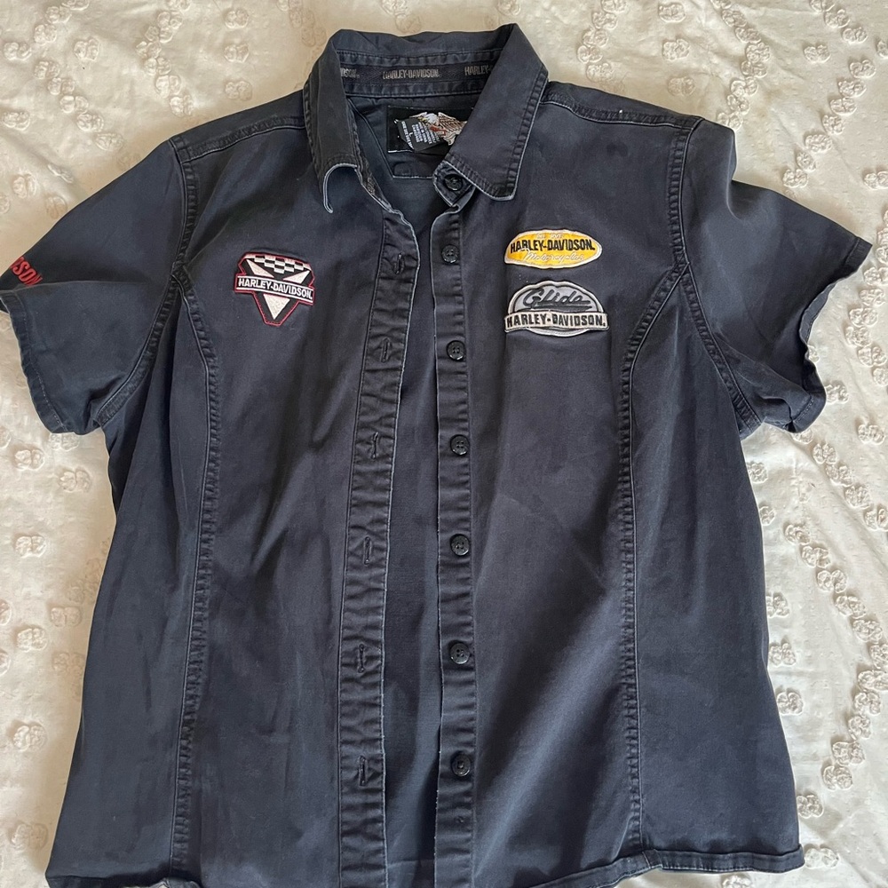 Harley-Davidson Black Button-Up